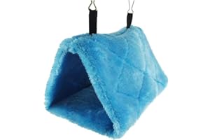 JINTN Fluffy Warm Pet Bird Nest House Washable Parrot Hanging Hammock Cage Tent Plush Bird Hut Tent Bed Cute Guinea Pig Hamster House Cave Small Animal Sleeping Bed for Gerbil Chinchilla Squirrel Hedgehog