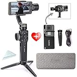 【Nuevo diseño del panel de control】 El último Zhiyun-tech Smooth 4 puede reducir la necesidad de tocar la pantalla. Intergrate más funciones como Vertigo Shot, Orbital Shot POV, Roll-angle Time Lapse, Seguimiento de Objetos y más funciones.