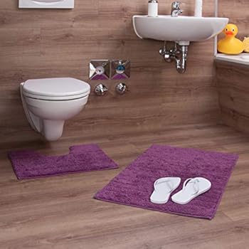 Orion Badgarnitur 3 TLG. Set 50x80 cm Mehrfarbig gestreift, WC Vorleger