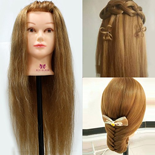 Neverland Beauty Professional 26"Super Long 100% Real Hair Training Head With Free Clamp For College and Professional Use