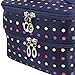 Polka Dots Double-Layer Toiletry/Cosmetic/Makeup Bag Travel Wash Organizer Case (Dark Blue)