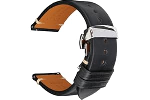 REZERO Cinturini Rilascio Rapido per Orologio, Cinturino in Pelle di Vitello, Cinghie, Fasce per Orologio, Bracciale Orologio in Pelle Morbida per Uomo Donna 18mm, 19mm, 20mm, 21mm, 22mm, 23mm, 24mm