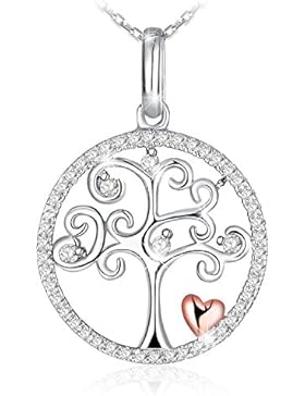 J.Rosée® Kette Damen Halskette Anhänger Schmuck 925er Sterling Silber 5A Zirkonia 