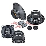 fiat stilo lochkreis 4x100 Frontsystem Ground Zero GZIC 13X, 13cm 2 Wege Komposystem, Leistung RMS / Max: 90 / 140 Watt, Frequenzbereich: 60 Hz - 20 kHz, Impedanz: 4 Ohm, Seiden Hochtöner, Hochwertiger Kompo Lautsprecher mit HQPP-Membrane, Resonanzarmer Stahlkorb, Gummisicke, 19mm Softdome-Hochtöner, 6 dB Kabelweiche inkl. Hochtonschutz