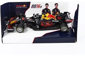 Bburago Race 18-38155 Compatible con Red Bull Honda RB16B, No.33, Racing Honda, Fórmula 1, M.Verstappen, 2021. 1:43, Modelo Terminado
