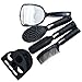 Hair Comb Mirror Holder Set - SODIAL(R) 5x Women Ladies Hair Brush Massage Comb Mirror Holder Set With Mirror and Stand