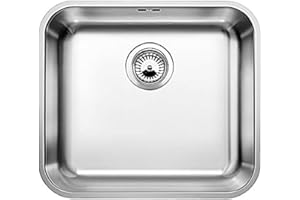 BLANCO SUPRA 450-U – Évier pour Meubles Bas de 50 cm de Large – Sous Plan – Finition Inox Brossé – 518203