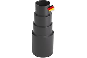 BAUHELD® Staubsauger-Schlauch Aufsatz [Made in Germany] - Adapter für Staubsauger-Düse aus stabilem PVC-Gummi [1 Stück] - Passend für Makita Bosch Kärcher Einhell Festool Eibenstock - Schwarz