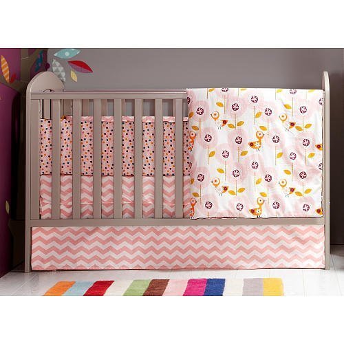 Mamas & Papas Girls Crib Skirt - Bird