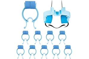 JchEnye 10 Pinces pour Le Nez Bleues, équipées de Bouchons nasaux en Mousse de Plastique Garnis. Ce sont des Pinces pour Le Nez de Nez et sont des arrêteurs d'hémorragie d'urgence.