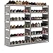 Produktbild UDEAR Schuhschrank Schuhregal Storage Shoe Rack Tragbar Schuhe Regal Organizer Grau Doppelreihe