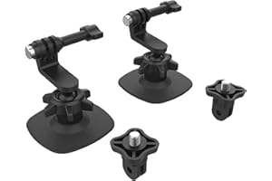 ReaLegend adhésif Flexible Rotatif à 360° pour Insta360 X5, Support de Casque X4, X3, Accessoires pour Go Pro et Support de Casque pour caméra Sportive pour Osmo Action (Lot de 2)