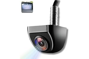 DM TECH Camara Trasera para Coche, Marcha atrás, definicion HD 720p y lineas de Aparcamiento, Gran Angular 180º, Impermeable IP69. Fácil instalación.