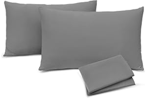 AMFUN Poszewki na poduszki, 2 sztuki, zestaw poszewek na poduszki z zamkiem błyskawicznym, super miękkie poszewki na poduszki ze szczotkowanej mikrofibry, oddychające, nie gniecie się, blaknięcie