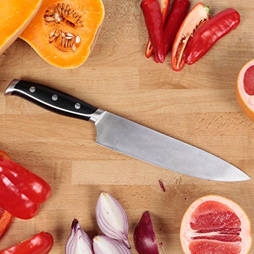 Kochmesser – extra scharf – 20 cm – rostfreier Spezialstahl – Spülmaschinen geeignet – 5 Jahre Garantie – Precision Kitchenware - 5