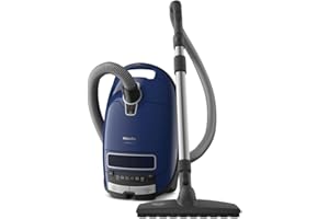 Miele Complete C3 Parquet PowerLine aspirateur traîneau avec sac et moteur puissant, filtre AirClean+, brosse universelle et brosse pour parquets, 6 modes de nettoyage, couleur Bleu Marine