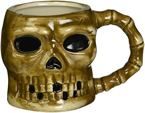 Fairly Odd Novelties Spooky Pirate Skull Skeleton Ceramic Coffee Mug - Goth Evil