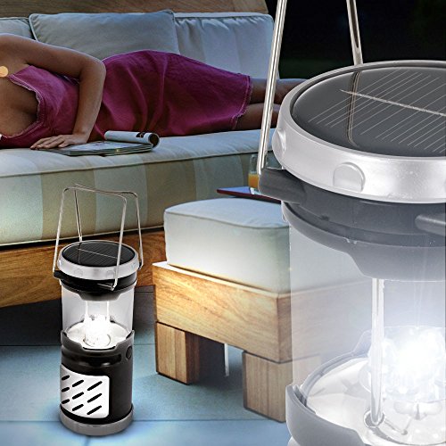 LED Solar Outdoor Lampe Steh Leuchte Camping Laterne Akku schwarz EGLO 47759 - 3