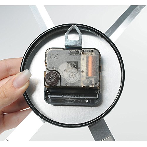 HAB & GUT (A01V10) schlichte Wanduhr BIG TIME ohne Ziffernblatt, hochwertiges Quarzwerk, Farbe: SCHWARZ, Umlauf: 50 cm, Material: Aluminium (kein Kunstoff!) - 5