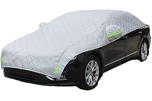 BEKASA Pokrowiec samochodowy na zewnątrz, ochrona przed gradem, pokrowiec na samochód na zimę, koce gradowe do samochodu, wyściełane paski odblaskowe, uniwersalne pokrowce samochodowe, wodoodporne,