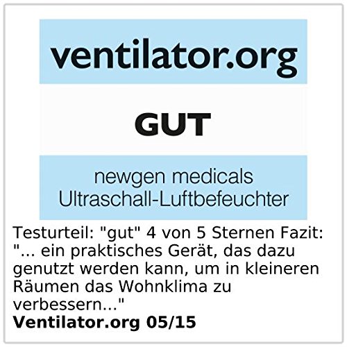 newgen medicals Großer Ultraschall-Luftbefeuchter & Aroma-Diffusor, 3,3 Ltr., 260ml/h - 6