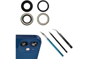 Dakexiong Rückkamera-Glaslinse Ersatz für iPhone 12/iPhone 12 Mini, für iPhone 12/iPhone 12 Mini Back Rück Kamera Glas Linse Ersatz, mit Reparaturwerkzeug Kit