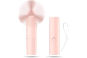 Kukiwhy Przenośny wentylator przenośny mini wentylator mały wentylator USB akumulator składane przenośne wentylatory do podróży biura domowego prezenty na zewnątrz - różowy