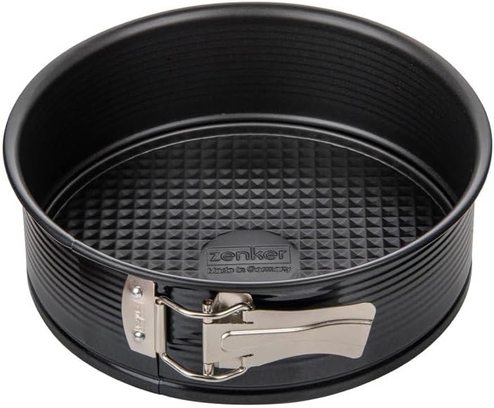 Zenker Black Metallic Molde Desmontable 20 cm 1 Fondo, Molde Reposteria, Molde Tarta o Molde Bizcocho en Acero con Revestimiento Antiadherente, Resistente hasta 230ºC, Color Negro, 20x6,5 cm, 1 ud.