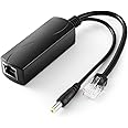 REVODATA Gigabit PoE Splitter 12V 2A Output with IEEE 802.3af/at Standard Compliant 10,100,1000Mbps 5.5x2.1mm DC Plug Cable POE Splitter Adapter for Security Camera CCTV Surveillance(PS5712TG)
