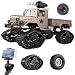 Produktbild Waroomss Kamera RC Autos Elektrisches Ferngesteuertes Spielzeugs, Remote Control Autos mit Live Übertragung 4WD 2Motor 2.4G FPV WiFi (App) HD Kamera 2 Sätze Reifen, Militär LKW Auto für Kinder