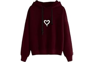 riou Sudaderas Mujer con Capucha Baratas Anchas Chica Impresión Top Suéter Mujer Tallas Grandes Camiseta con Bolsillo Deportivos Pullover Moda Originales Otoño e Invierno