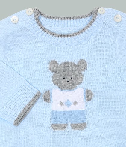 Emile et Rose 6340pb Pale blue jumper and trousers (6 months)