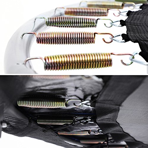 Songmics Trampolin Ø 244 305 366 cm Komplettset inklusive Leiter Sprungmatte Randabdeckung Sicherheitsnetz gepolsterten Netzpfosten - 3