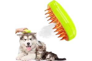 MERRWON Cat Steam Brush, Steamy Cat Brush - 3 In1 Cat Steamy Brush Spritz Defur Comb for Cats, Steam Pet Brush for Cats Dog Steamy Brush Pro Cat Steamer Brush for Removing Tangled and Loosse Hair Rechargeable