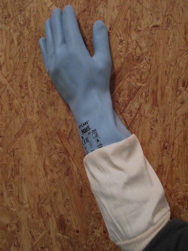 Imkerhandschuhe – Qualitäts – Latexhandschuhe als Säureschutzhandschuh bei Reinigungsarbeiten – Größe 8 - 2