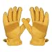 Produktbild KKmoon 1 Paar Rindsleder Arbeit Handschuhe Herren, Arbeitshandschuhe Damen, Montagehandschuhe Sicherheit Schutzhandschuhe für Gartenarbeit Fahrradtraining Schweißarbeit Maschinenmontage Gelb Size M
