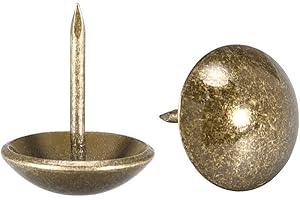 sourcing map Clou Tapissier Clou Ameublement Clou Meuble Punaise Pointe Tapissier Tapis Décoration 16mm Diamètre 20mm Hauteur Rond Pouce Bronzé pour Sofa Dosserets 50 Pcs