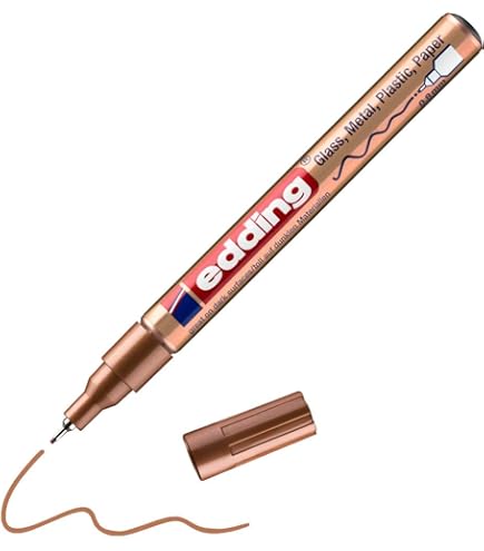 Marcadores Permanentes Edding Rotuladores Edding 751 De Tinta Opaca Brillante – Pack De 10 Colores, Punta Redonda 1-2 Mm, Permanente En Vidrio, Madera, Piedra Y Plástico Tinta Satinada Resistente Luz