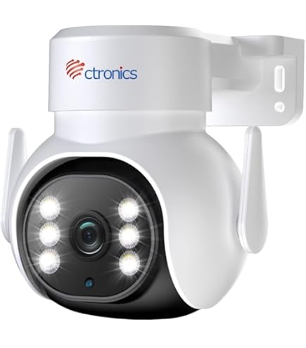 5X Optischer Zoom Ctronics 4K 8MP Überwachungskamera Aussen WLAN, 2,4/5GHz WiFi IP Kamera Outdoor Personen/Fahrzeug/Tiererkennung Automatische Verfolgung 50M Farbnachtsicht 2-Wege Audio 355°90° IP66