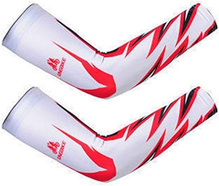 (1 pair) Arm Sleeves, ADiPROD UV Sun Protection Anti-slip for Men Women Youth Arm Warmers for Cycling Hiking Golf Basketball Driving Outdoor Sport Tattoo Cover Elbow Sleeve Warmer (Pattern 1, Large)