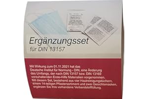 ‎WM-TEAMSPORT Ergänzungsset - erweitert die DIN 13157 auf die NEUE DIN 13157 für Verbandskasten Betriebe