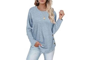 Aokosor Pullover Damen Sweatshirt Langarmshirt Strickpullover Tops für Herbst Winter