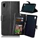 Produktbild Nancen Compatible with Handyhülle Sony Xperia M4 Aqua (5,0 Zoll) Lederhülle Style Acht Farbe Weich PU Flip Case Ledertasche/Schutz Etui, Karten Slot Foto Wallet Hülle