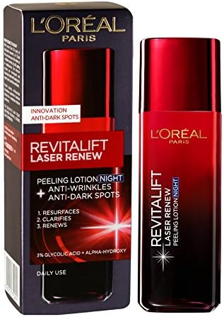 L'Oreal Paris Revitalift Laser Renew Night Peeling Lotion - 125ml - For Anti-wrinkles and anti-dark spots
