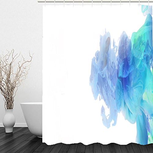 Tkopainsde 3D Abstract Ink Shower Curtain Water-Resistant Moisture Resistant Curtain From The Punch The Living Room Enclosed Curtain Diy Curtain ,180Cm*180Cm