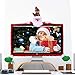 Produktbild Tolles Geschenk Weihnachtsschmuck Computer Staubschutz für 19-27"Monitor, Cartoon Non-Woven Cover Case für Frohe Weihnachten (Farbe : Santa)