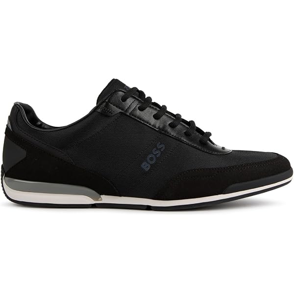 Baskets Hugo Boss Collaboration Mercedes AMG F1 - Taille 40, Cuir Bleu Nuit, Occasion Bon état