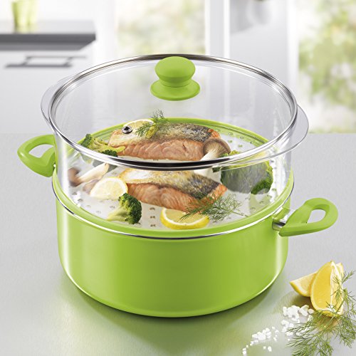 BRATmaxx Dampfgartopf 5in1 28cm limegreen ( Für Alle Herdarten Geeignet, Spülmaschinengeeignet ) - 2