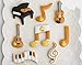 Produktbild Astra Shop 8 Gitarre Musik Noten Klavier Violine Nagerkäfig Edelstahl Cookie Cutter Musical Dose Fondant Cutter Kuchen Kuchen Dekoration Tools Set, edelstahl, Cookie Cutters, 5x7cm