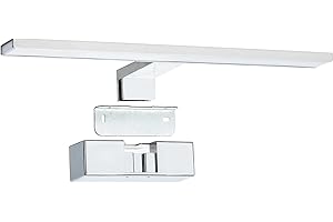 SEBSON® LED Lampada da Specchio per Bagno 40cm, IP44, Luce Armadio + Lampada da Parete + Lampada Morsetto, Bianco Neutro 4000K, 8W, 600lm 230V - 400x128x40mm